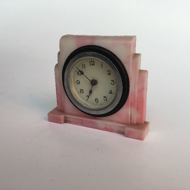 CLOCK, Alarm - Small Bedside Pink Deco